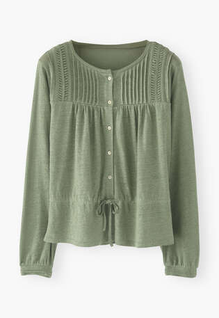 Tie-waist top, Sage, webstill