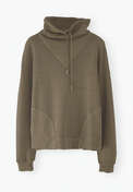 Funnel-neck sweatshirt, Brown mink, webstill