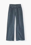 Wide-leg trousers, Washed teal, webstill