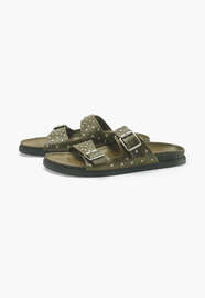 Studded sandals, Sage, webstill