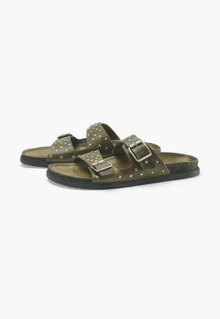 Studded sandals, Sage, webstill