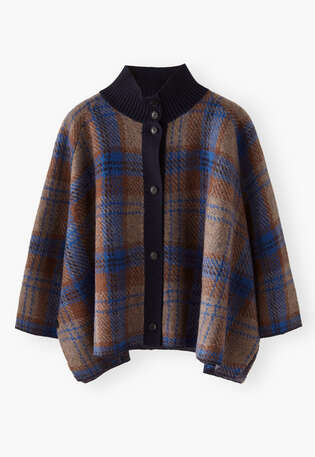 Knitted cape, Russet azure, webstill
