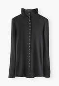 Button-through top, Black, webstill