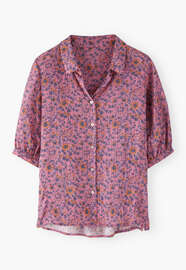 Printed blouse, Hot pink, webstill