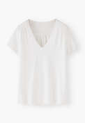 V-neck top, White, webstill