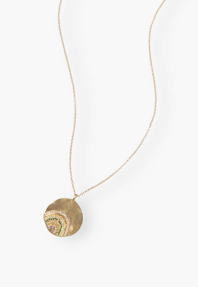Rainbow necklace, Gold, completeTheLook
