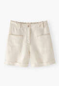 Patch-pocket shorts, Ivory, webstill