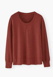 Striped top, Deep ruby, webstill