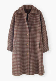 Checked jacket, Taupe burgundy, webstill