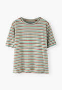 Striped T-shirt, Seafoam red, webstill