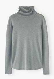High-neck top, Duck-egg grey, webstill