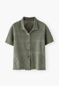 Knitted shirt, Grey khaki, webstill