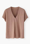 V-neck T-shirt, Fawn, webstill