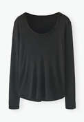 Scoop-neck top, Black, webstill