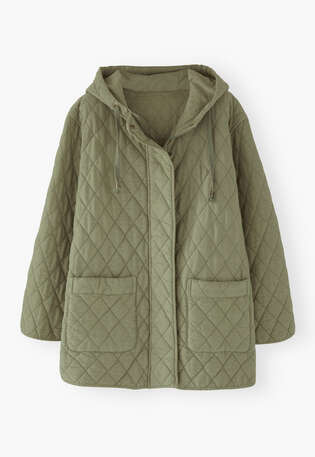Quilted jacket, Sage, webstill