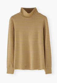 Striped roll neck, Sand rose, webstill