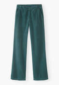 Straight-leg cord trousers, Teal, webstill