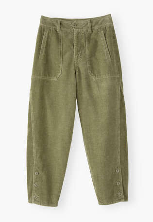 Relaxed carrot-fit cords, Light olive, webstill