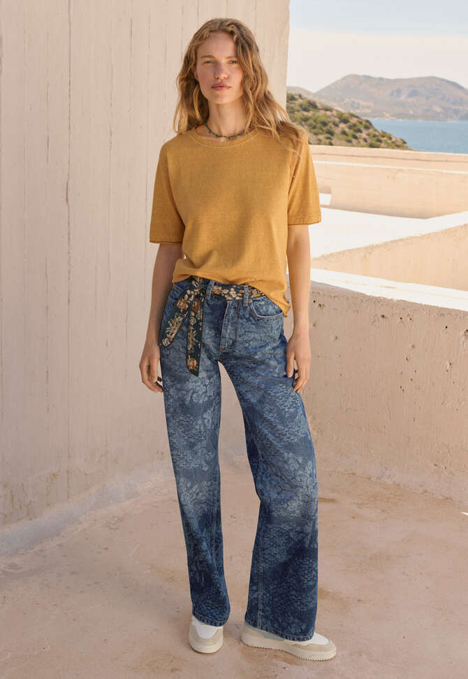 Boxy T-shirt, Golden yellow, completeTheLook