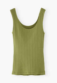 Lace-rib vest, Fern, webstill