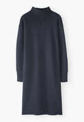 Zip-neck dress, Deep indigo, webstill