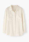 Relaxed shirt, Ecru, webstill