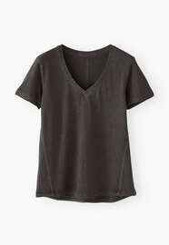 V-neck T-shirt, Charcoal, webstill