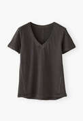V-neck T-shirt, Charcoal, webstill