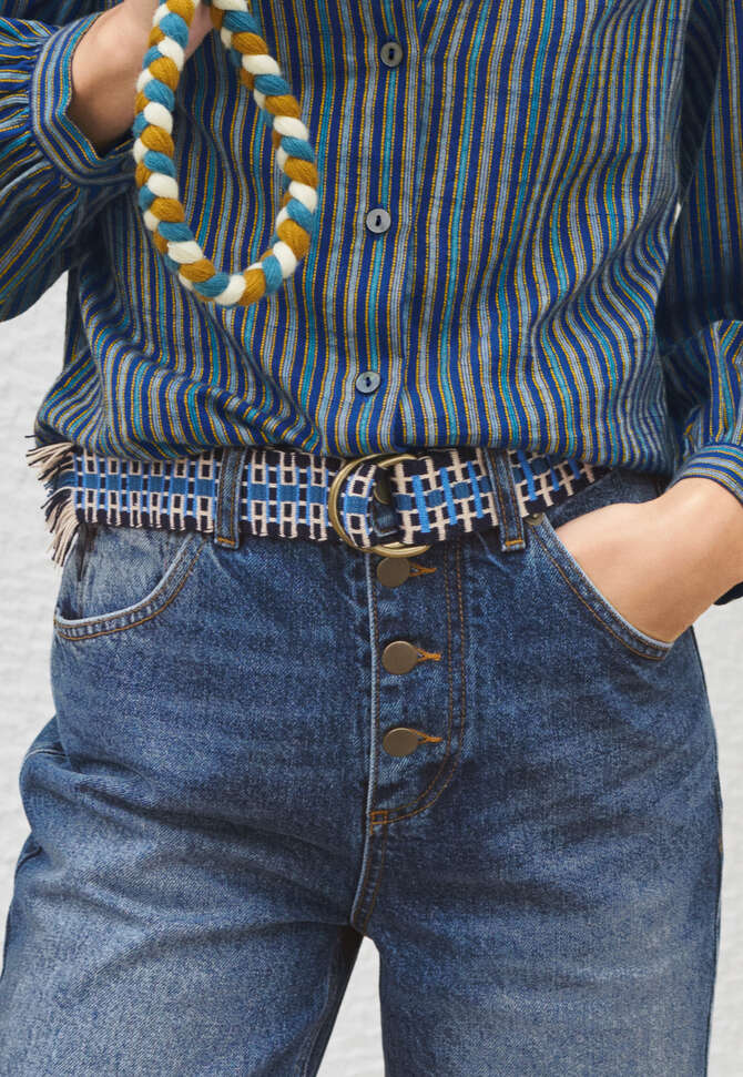 Woven belt, Denim azure, completeTheLook