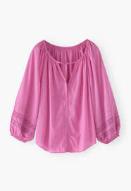 Gathered blouse, Light fuchsia, webstill