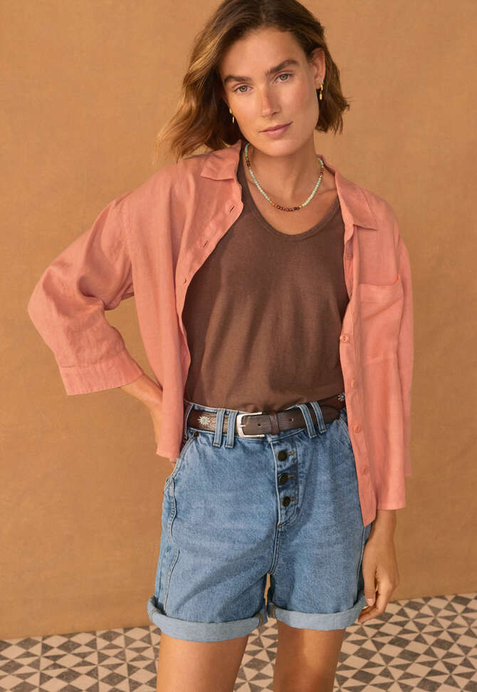 Boxy shirt, Coral, completeTheLook