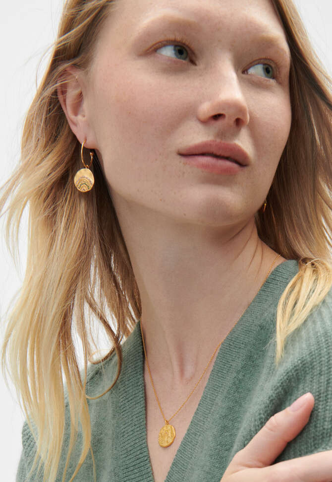 Rainbow earrings, Gold, completeTheLook