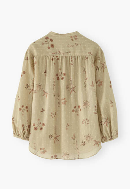 Printed boyfriend shirt, Pecan sand, completeTheLook