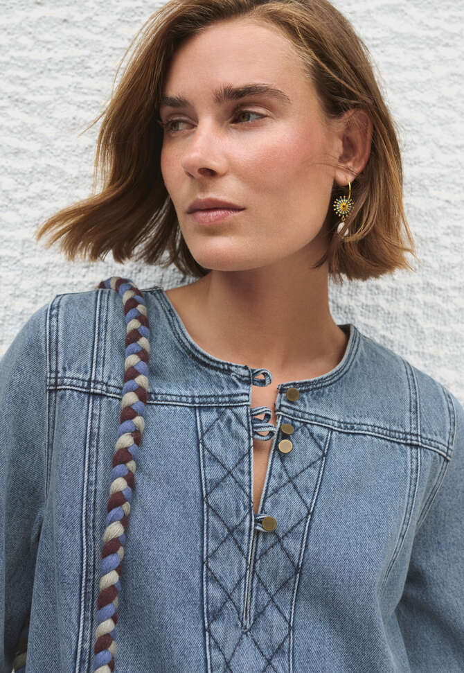 Denim shift-dress, Ocean mid wash, completeTheLook