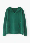 V-neck hoodie, Bright emerald, webstill