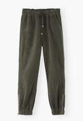 Cord jogger, Dusty khaki, webstill