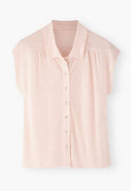 Sleeveless collared top, Pastel pink, webstill