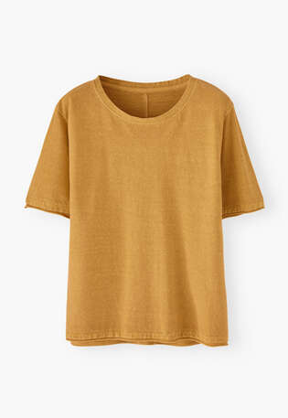 Boxy T-shirt, Golden yellow, webstill