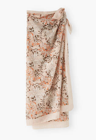 Printed sarong, Blossom pink, webstill