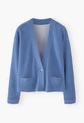 Jersey cardigan, Light cobalt, webstill