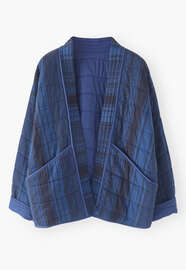 Striped jacquard jacket, Cobalt, webstill