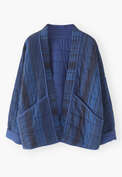 Striped jacquard jacket, Cobalt, webstill