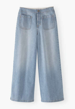 Cropped wide-leg jeans, Pale vintage, webstill
