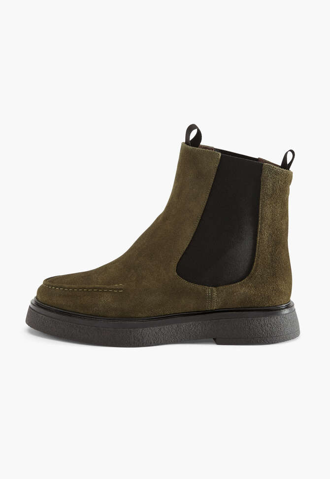 Flat ankle boots, Khaki, completeTheLook