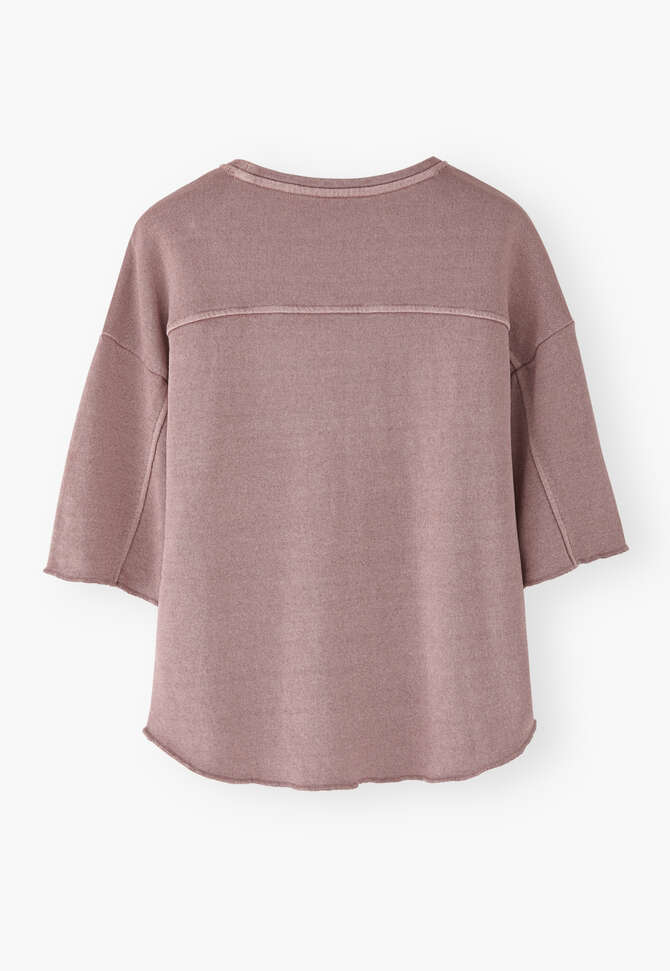 Loopback T-shirt, Light mauve, completeTheLook