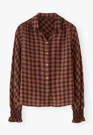 Checked shirt, Brown spice, webstill