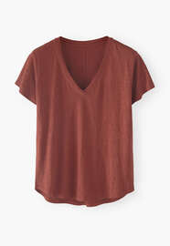 V-neck top, Deep crimson, webstill