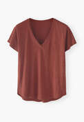 V-neck top, Deep crimson, webstill