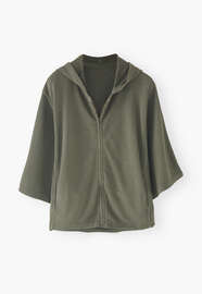 Zip-up hoodie, Soft khaki, webstill