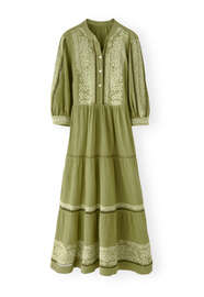 Embroidered dress, Leaf green, webstill
